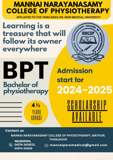 Admission Open for BPT 2024-2025